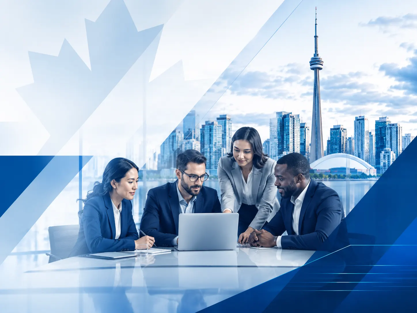 Business district representing Canada workforce solutions for employers