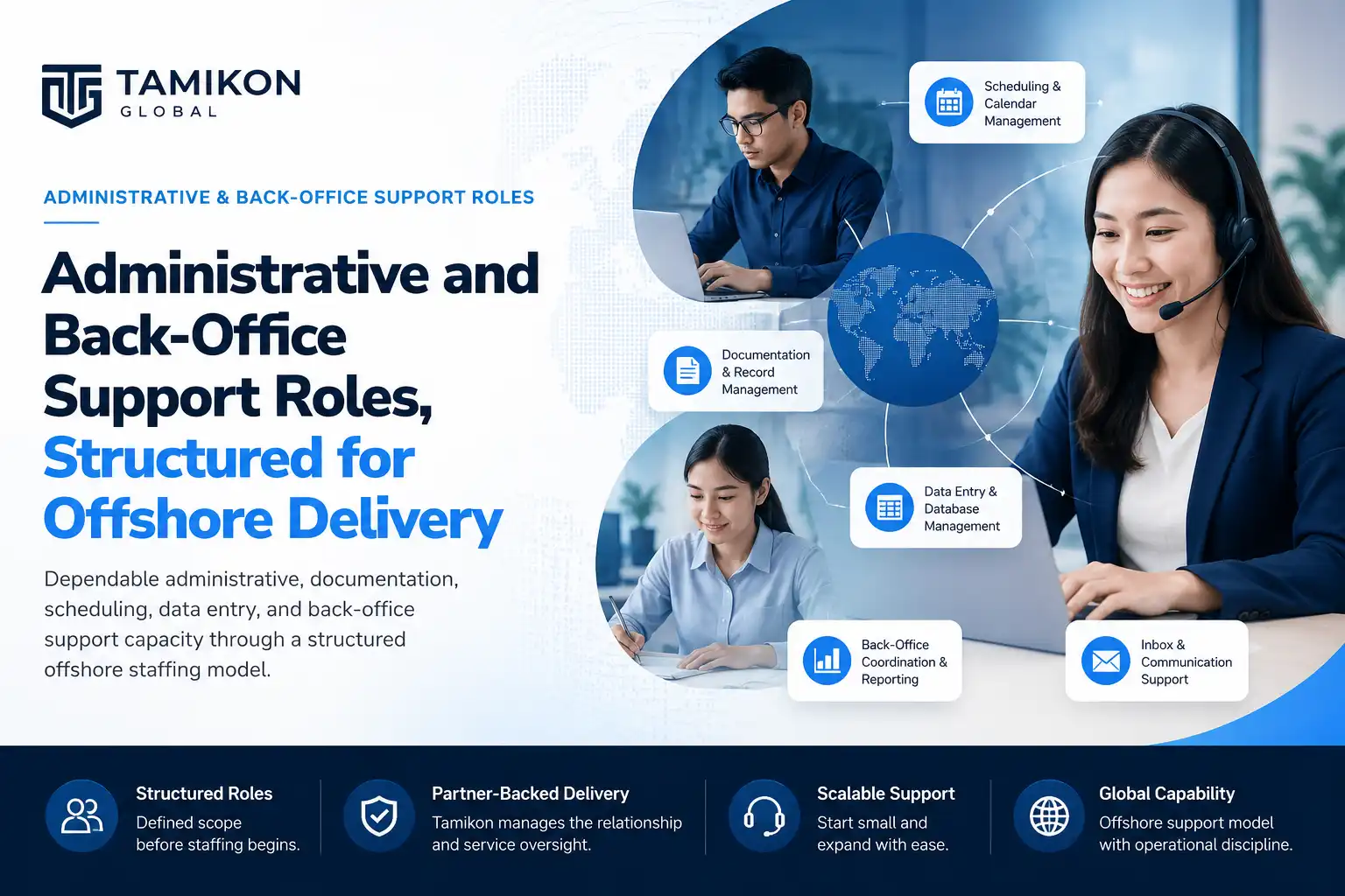 Administrative & Back-Office Support Roles by Tamikon Global