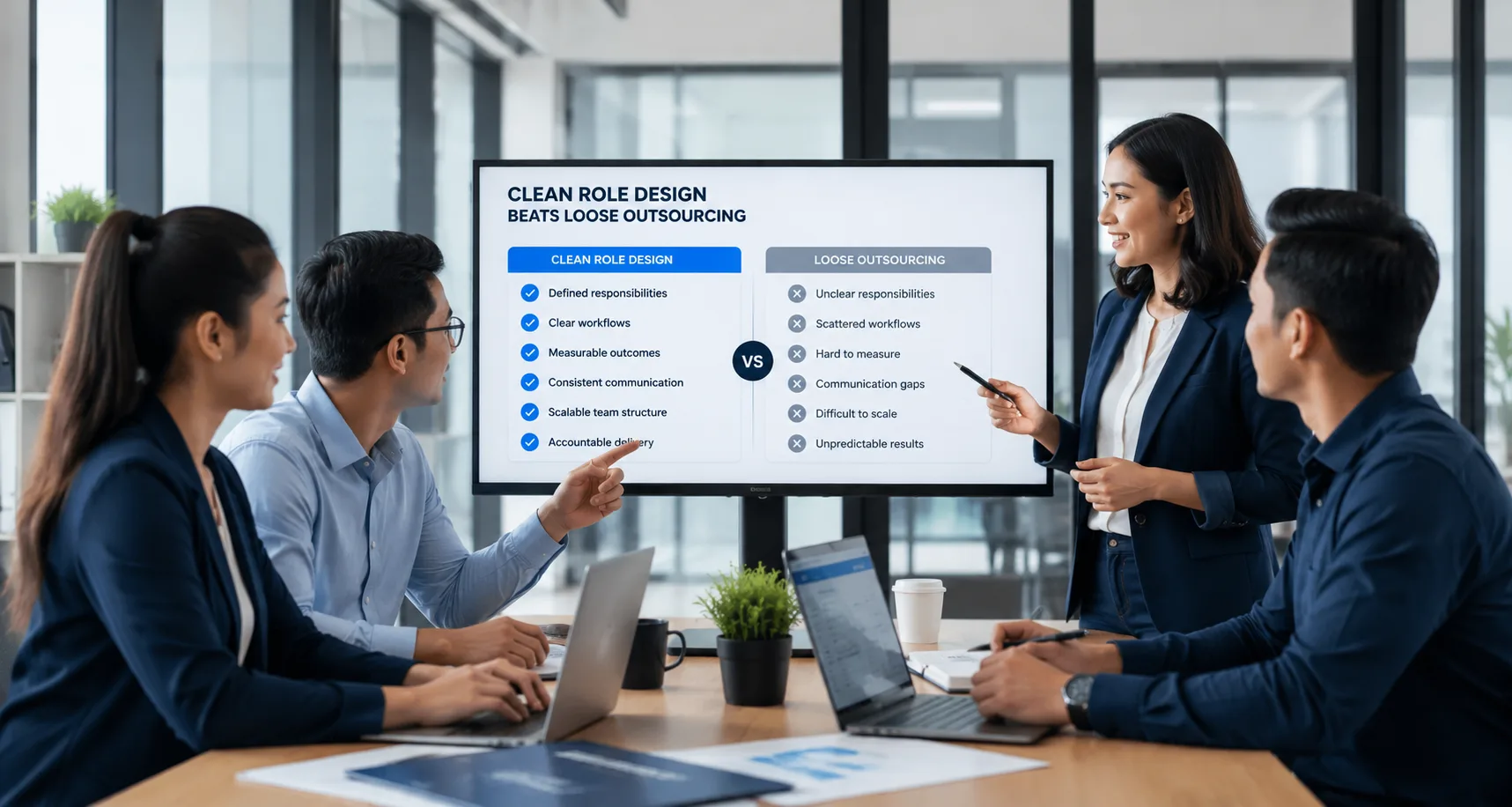 Remote administrative support workflow on a laptop
