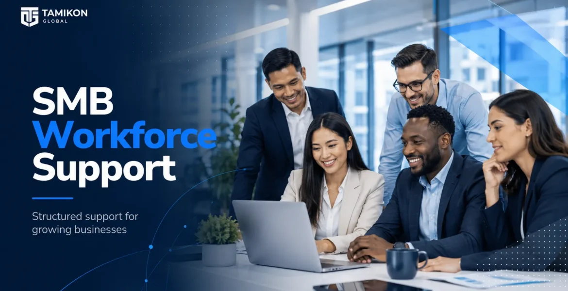 Professional team planning workforce support for small and mid-sized businesses